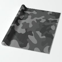 Papier d'enveloppement de camo noir et gris, Cadea