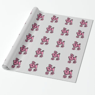 Papier Cadeau Papier d'enveloppement de caniche rose