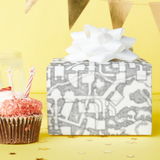 Papier Cadeau Papier d'enveloppement de carte de donjon D&D