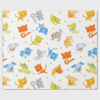 Papier Cadeau Papier d'enveloppement de chats et de chiens de co