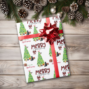 Papier Cadeau Papier d'enveloppement de chats noirs, d'oiseaux e