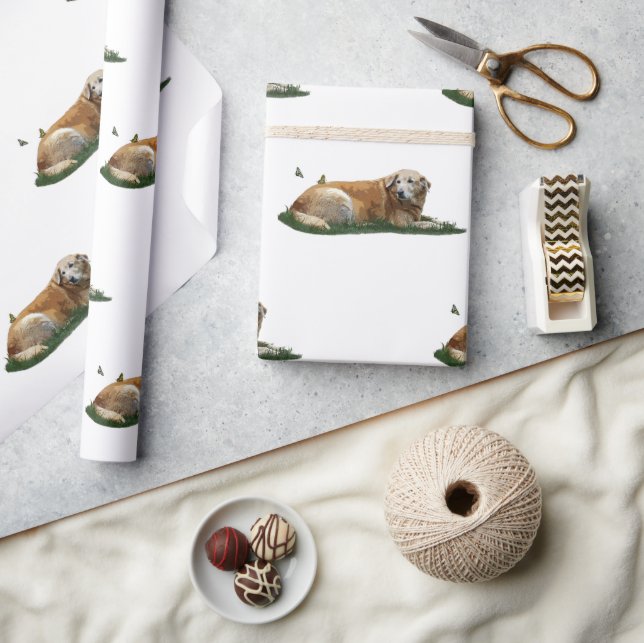 Papier Cadeau Papier d'enveloppement de chiens de races mixtes d (Artisanat)