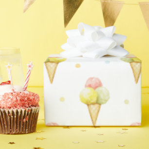 Papier Cadeau Papier d'enveloppement de cône à crème glacée trip