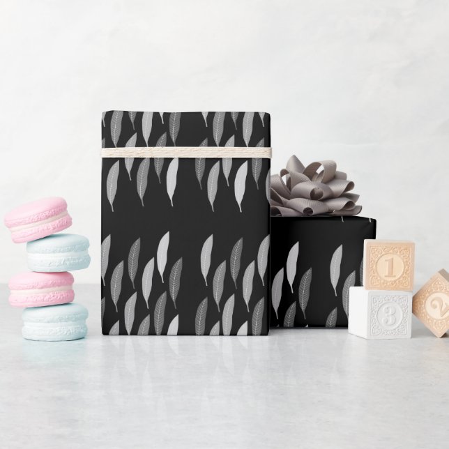 Papier Cadeau Papier d'enveloppement de feuilles (Baby Shower)