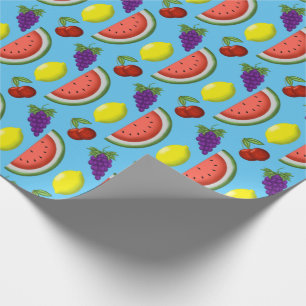 Papier Cadeau Papier d'enveloppement de fruits mélangés