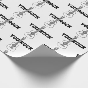 Papier Cadeau Papier d'enveloppement de guitare