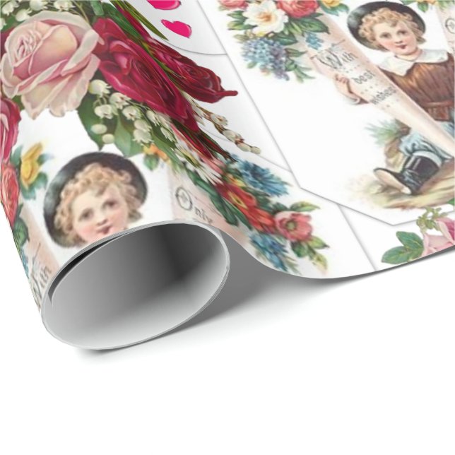 Papier Cadeau Papier d'enveloppement de la fête des mères (Coin rond)