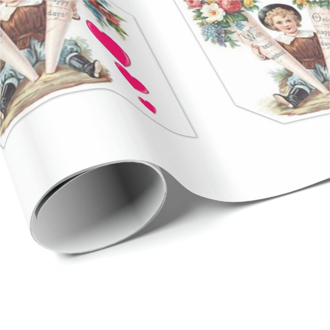 Papier Cadeau Papier d'enveloppement de la fête des mères (Coin rond)