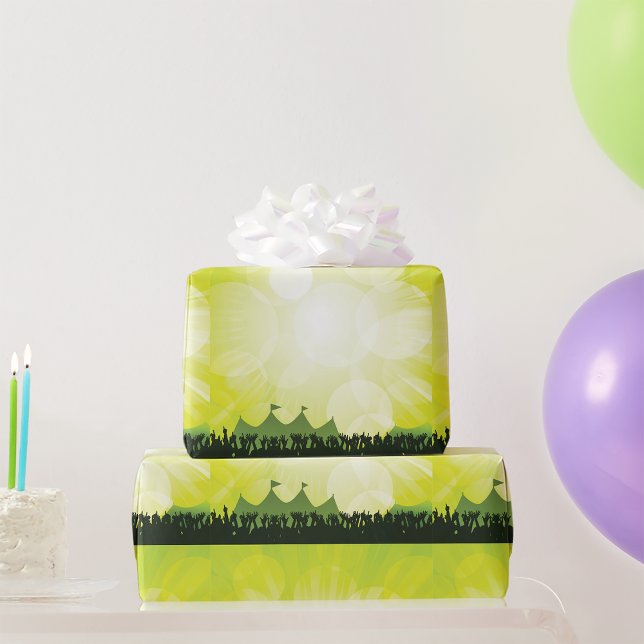 Papier Cadeau Papier d'enveloppement de la foule du Festival (Créateur téléchargé)