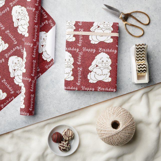 Papier Cadeau Papier d'enveloppement de lapin (Artisanat)