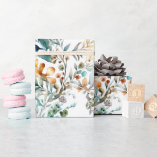 Papier Cadeau Papier d'enveloppement de l'aquarelle d'Aqua et de