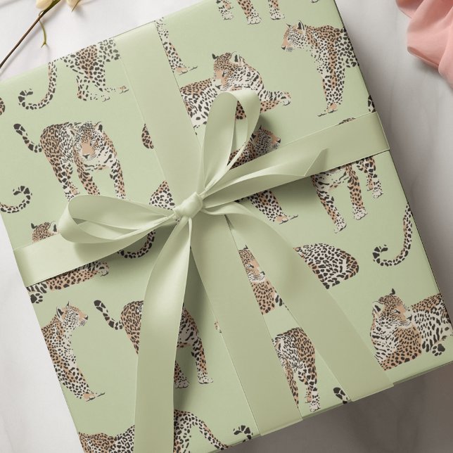 Papier Cadeau "Papier d'enveloppement de léopard de la jungle |  (Créateur téléchargé)