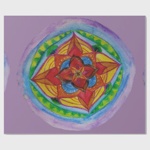 Papier Cadeau Papier d'enveloppement de matelas Zen Mandala, 30 
