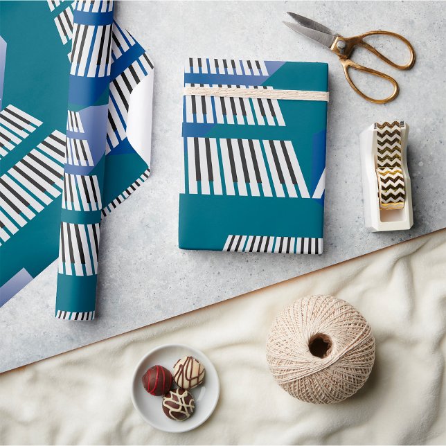 Papier Cadeau Papier d'enveloppement de musique pour piano (Créateur téléchargé)