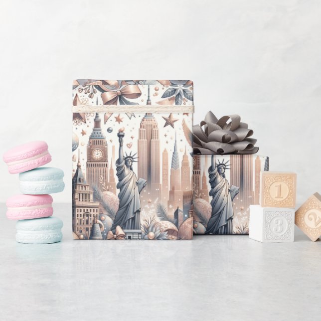Papier Cadeau Papier d'enveloppement de New York (Baby Shower)