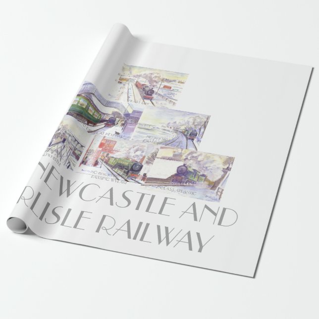 Papier Cadeau Papier d'enveloppement de Newcastle et Carlisle Ra (Déroulé)