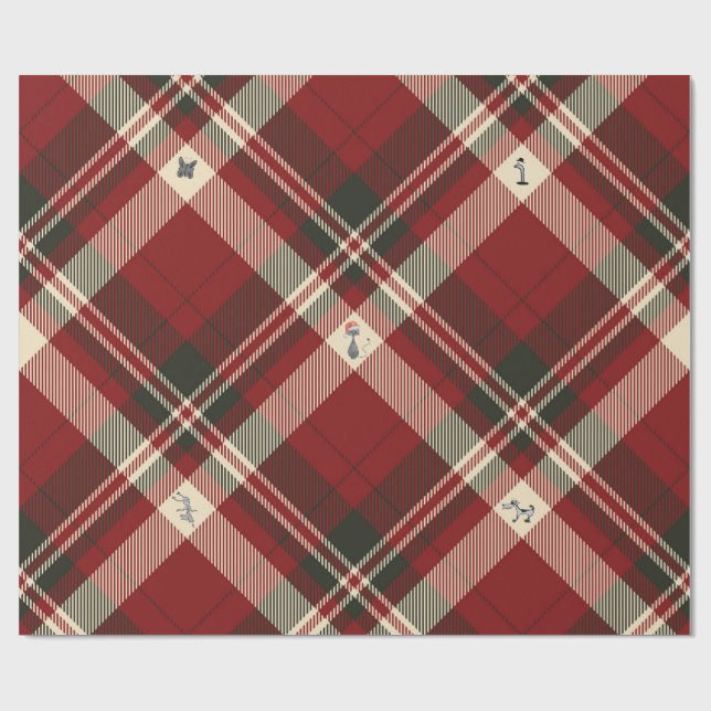 Papier Cadeau Papier d'enveloppement de Noël (Plat)