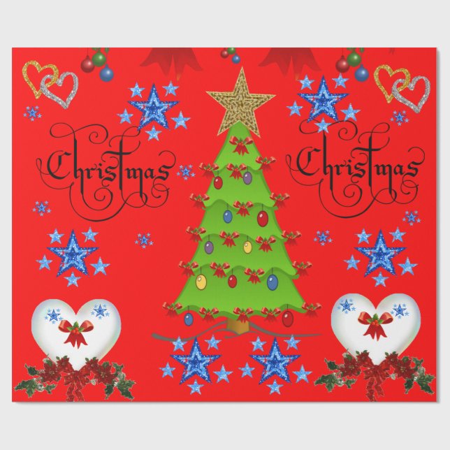 Papier Cadeau Papier d'enveloppement de Noël (Plat)