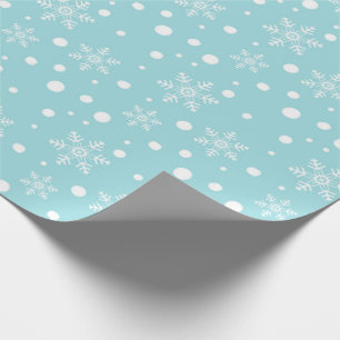 Papier Cadeau Papier d'enveloppement de Noël avec flocons de nei