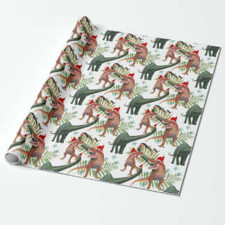 Papier Cadeau Papier d'enveloppement de Noël Dinosaur