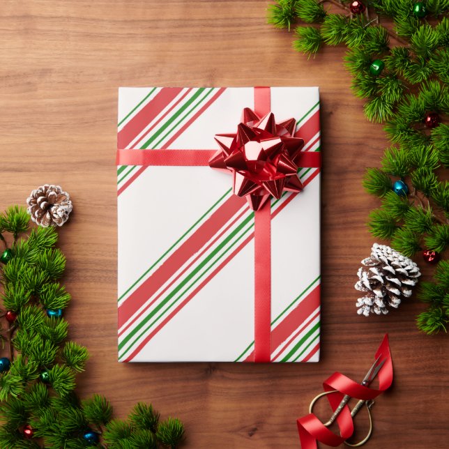Papier Cadeau Papier d'enveloppement de Noël en bande sucre de c (Cadeau de vacances)
