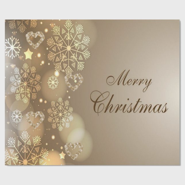 Papier Cadeau Papier d'enveloppement de Noël Joyeux Noël (Plat)