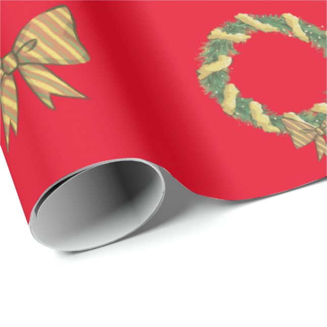 Papier Cadeau Papier d'enveloppement de Noël mignon (Coin rond)