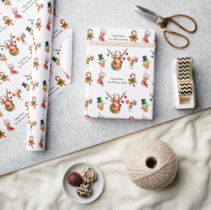 Papier Cadeau Papier d'enveloppement de Noël personnalisé