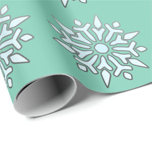 Papier Cadeau Papier d'enveloppement de Noël Snowflakes nordique