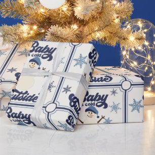 Papier Cadeau Papier d'enveloppement de Noël Snowman