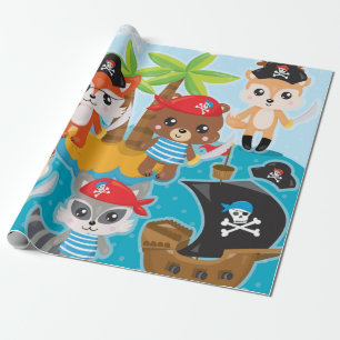 Papier Cadeau Papier d'enveloppement de pirates pour l'équipage