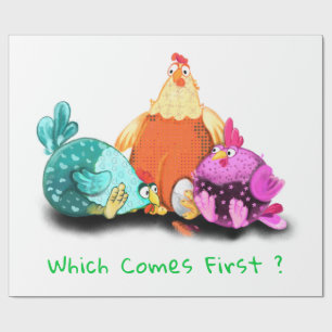 Papier Cadeau Papier d'enveloppement de poulet amusant