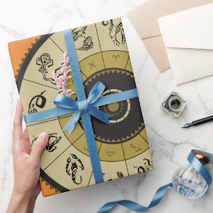 Papier Cadeau Papier d'enveloppement de roue Horoscope