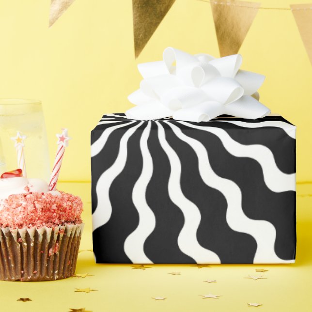 Papier Cadeau Papier d'enveloppement de spirale Zig Zag (Fête d'anniversaire)