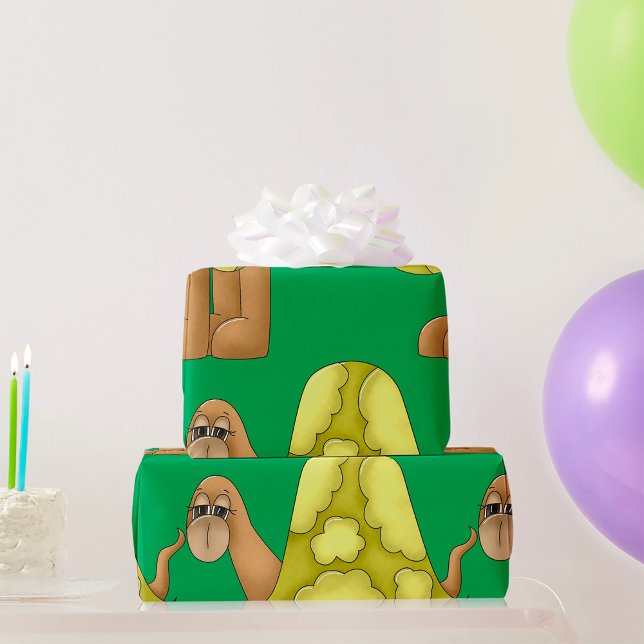 Papier Cadeau Papier d'enveloppement de tortue triste (Créateur téléchargé)