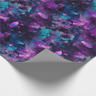 Papier Cadeau Papier d'enveloppement d'eau violet Opal Crystals