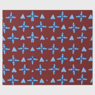 Papier Cadeau Papier d'enveloppement des flocons de neige