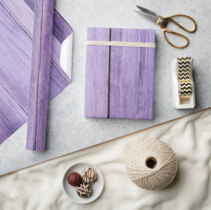 Papier Cadeau Papier d'enveloppement en bois violet rustique