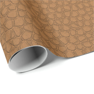 Papier Cadeau Papier d'enveloppement en cuir Brown