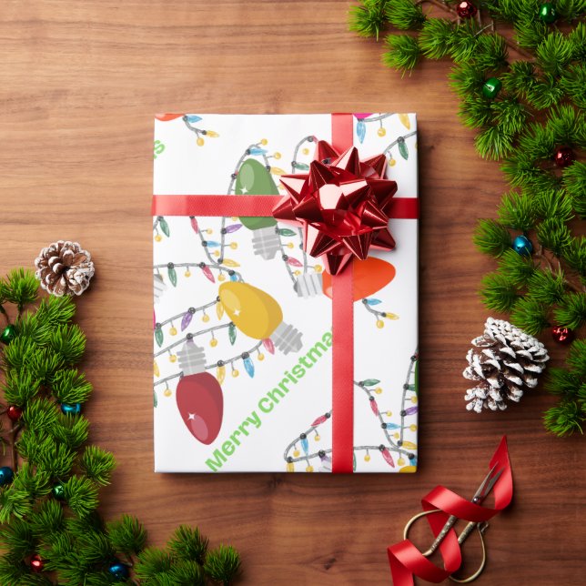 Papier Cadeau Papier d'enveloppement Jumbo pour lumières de Noël (Cadeau de vacances)