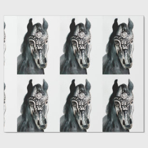 Papier Cadeau Papier d'enveloppement Matte Spirit Horse, 30 po x