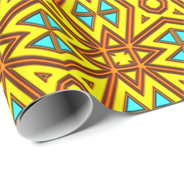 Papier Cadeau Papier d'enveloppement moderne amérindien 31 (Coin rond)