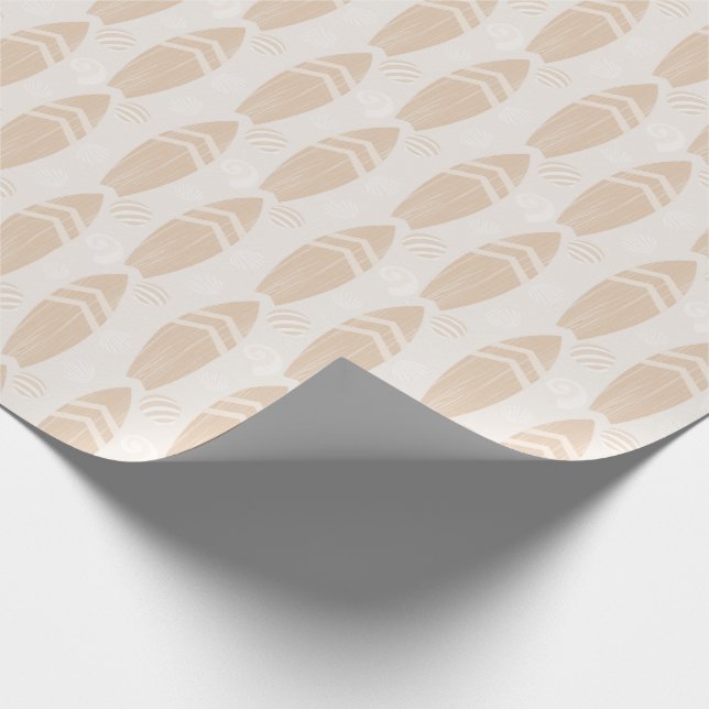 Papier Cadeau Papier D'Enveloppement Motif Sable Surfboard Et Sh (Coin)