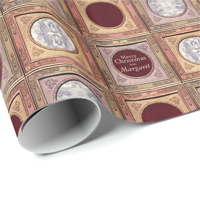 Papier Cadeau Papier d'enveloppement personnalisé de Noël élégan (Coin rond)