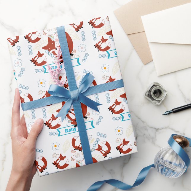 Papier Cadeau Papier d'enveloppement pour bébé personnalisé (Cadeaux)