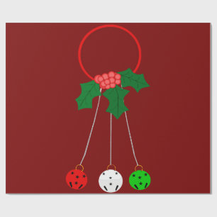 Papier Cadeau Papier d'enveloppement rouge de la couronne Jingle