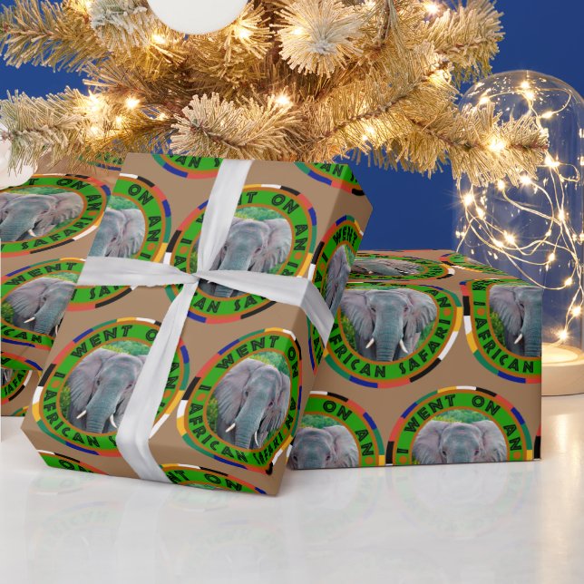 Papier Cadeau Papier d'enveloppement Safari Jeune Bull Elephant  (Vacances)