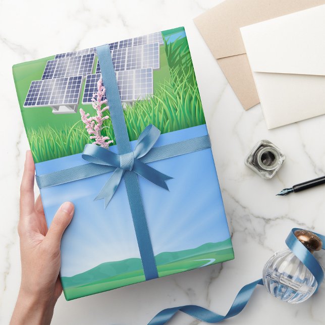 Papier Cadeau Papier d'enveloppement solaire d'énergie renouvela (Créateur téléchargé)