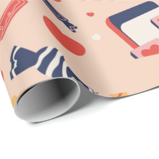 Papier Cadeau Papier d'enveloppement Sweet Text Love