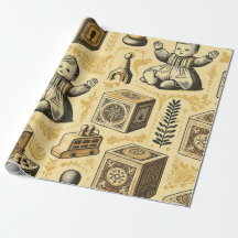 Papier d'enveloppement vintage pour bébé